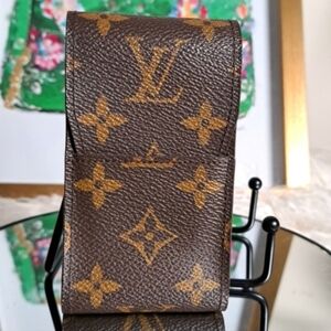 Louis Vuitton Brown and Gold Monogram Belt